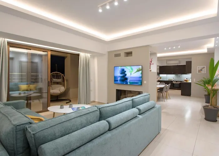 Overview Chania With Sea View And Amazing Sunset דירה